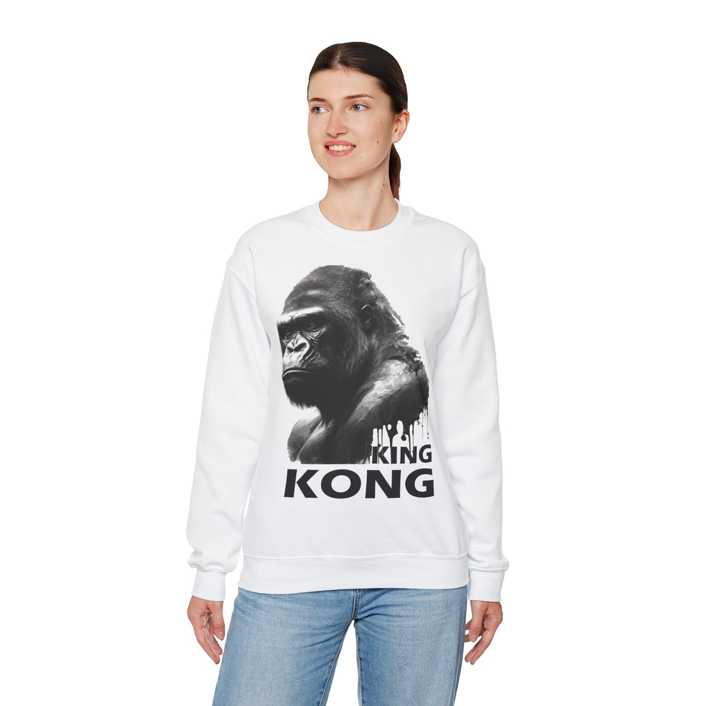 Gorilla, Jungle, King, Women and Men Unisex, Crew Neck Sweatshirt